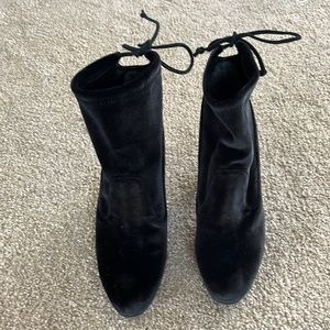 Stuart Weitzman Velvet Booties